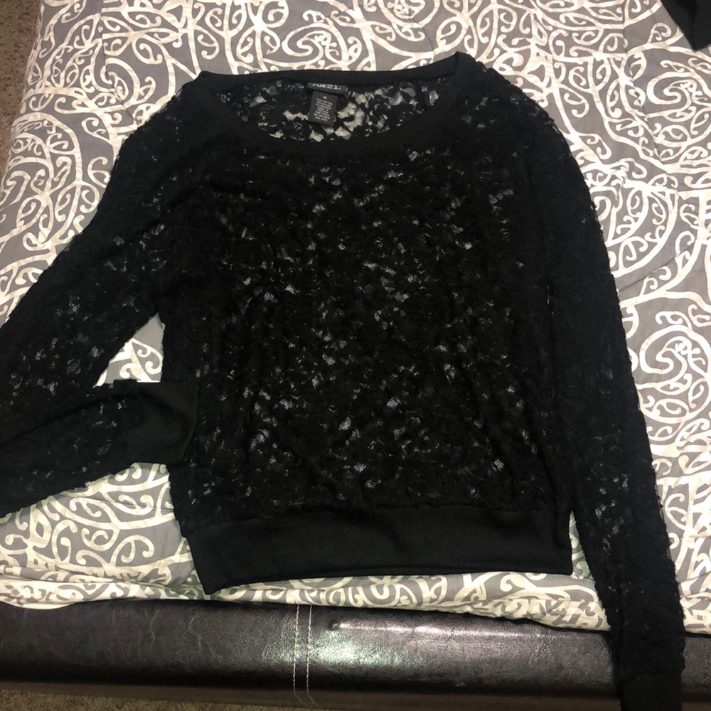 Black lace long sleeve